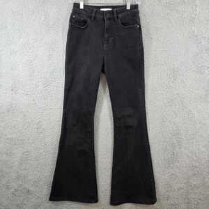 WARP+WEFT Women's Mia Miami Flare Black Jeans Size 0 /25